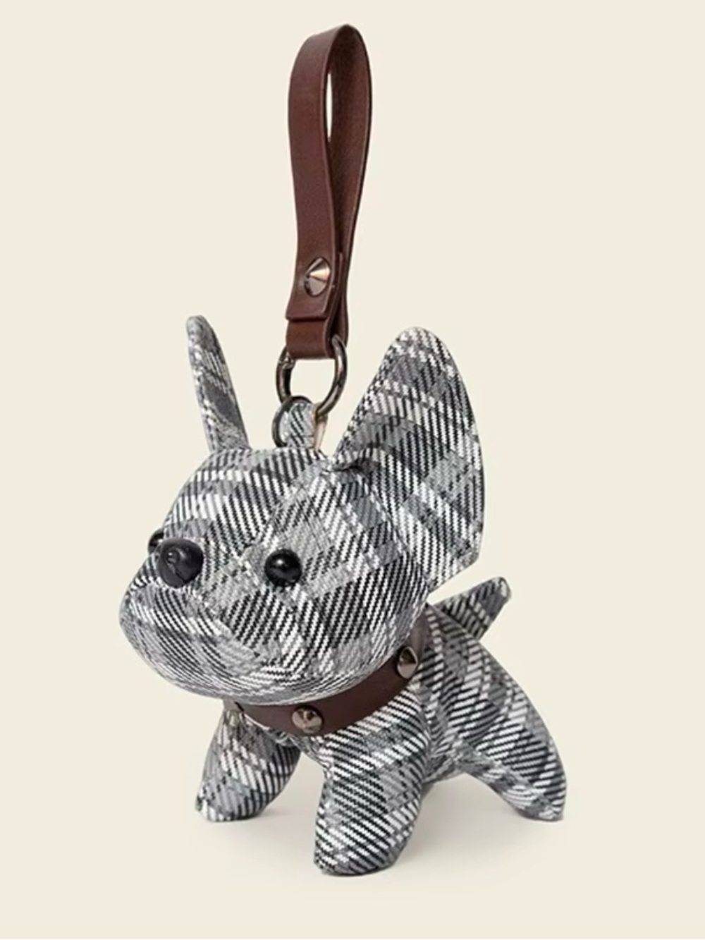 Plaid Bulldog Keychain